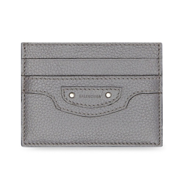 Balenciaga NEW WOMEN'S NEO CLASSIC CARD HOLDER IN DARK GREY - Picture 1 of 4